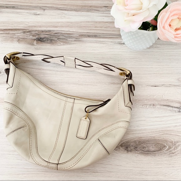 Coach Handbags - Coach Dylan Winter White Leather SoHo Hobo Handbag